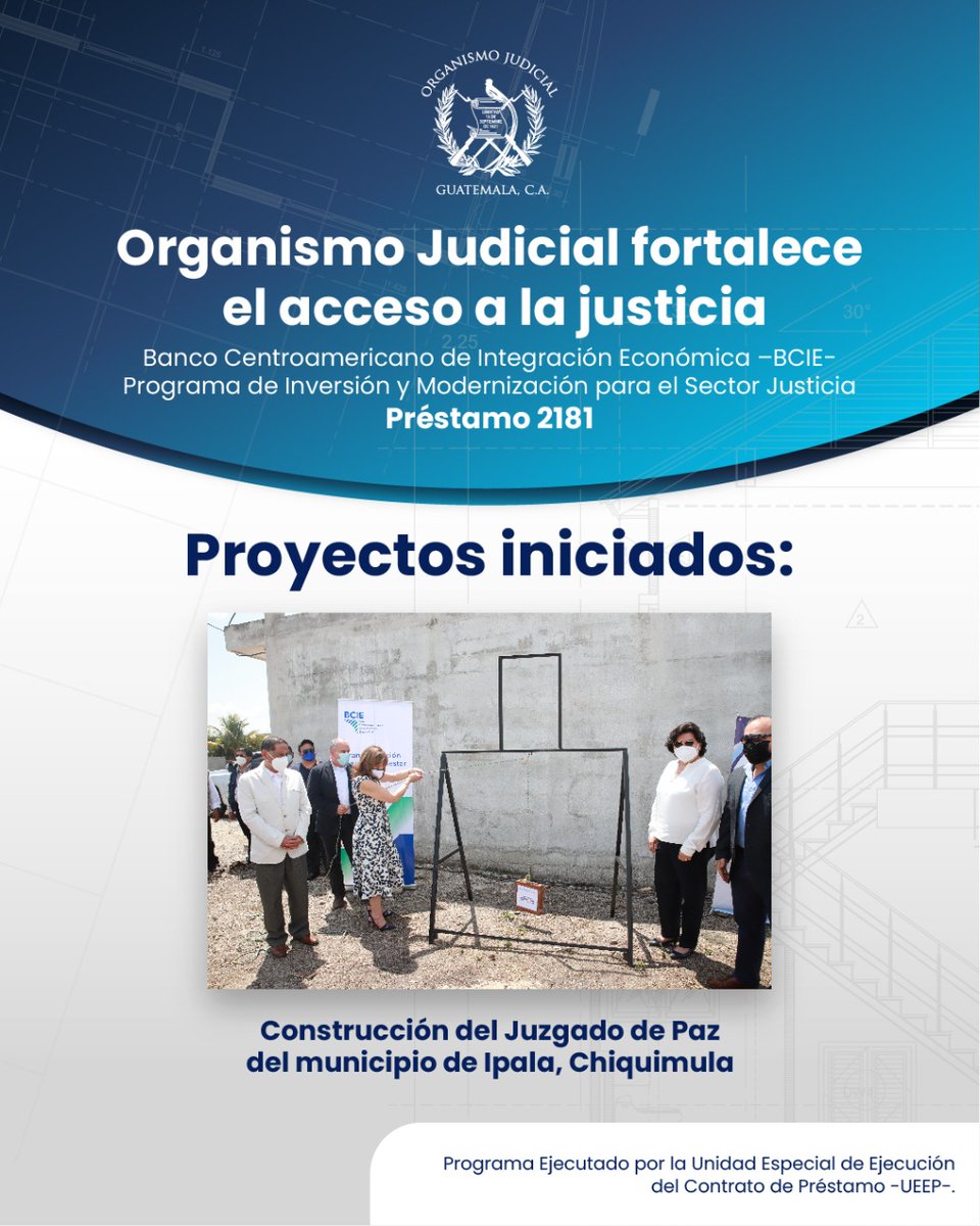 OJGuatemala's tweet photo. Acciones durante la gestión de la #PresidenteOJ Silvia Patricia Valdés Quezada en el marco del fortalecimiento de la administración de Justicia.
#BCIE #AccesoAlaJusticia #UEEP #ProyectosOJ @BCIE_Org https://t.co/zUgpdoHkwn