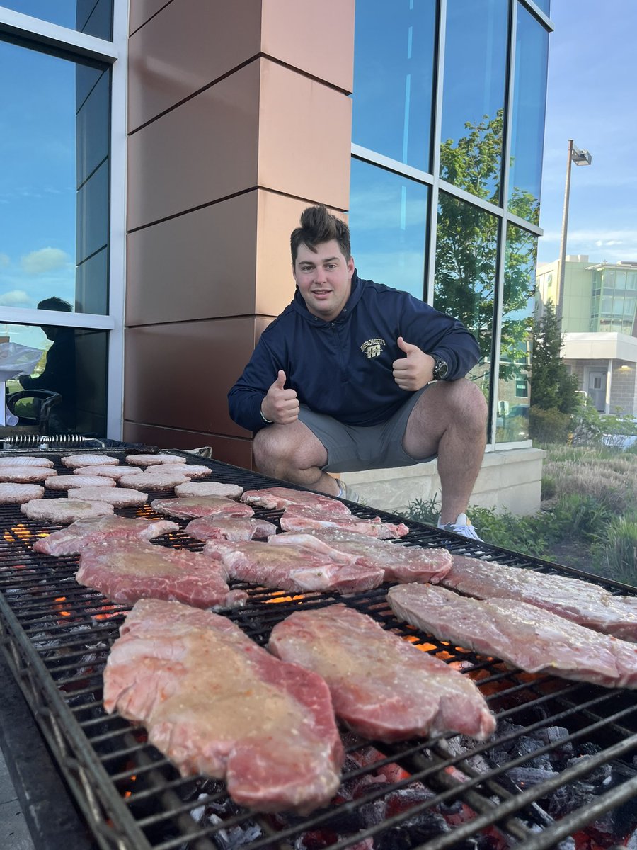 Spring ball comes to a close and the Bucs are having a cookout! As promised, the winner of winter conditioning (Team Mack Brown) gets steaks. Burgers and dogs for everyone else. Go Bucs!!
