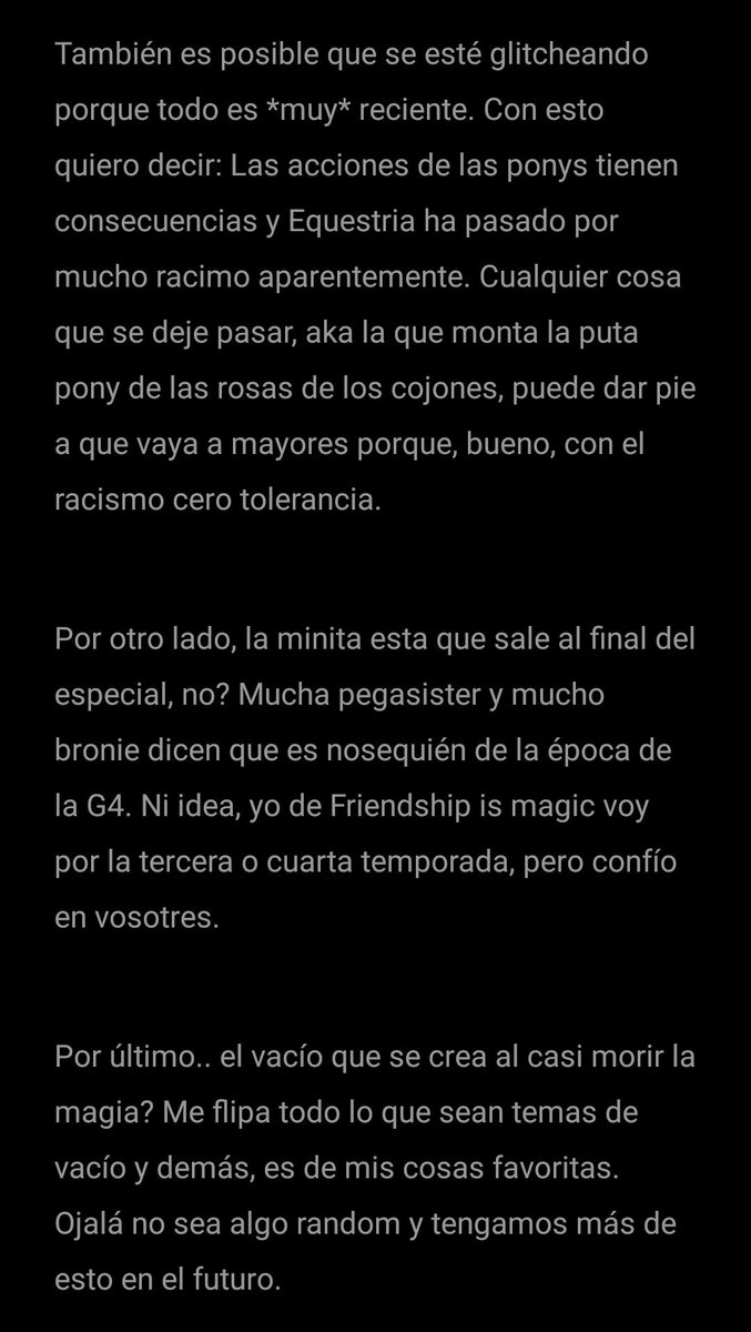 xBurnigx's tweet photo. //MLP MAKE YOUR MARK SPOILERS #mlp #mlpmakeyourmark #MakeYourMark #makeyourmarkspoilers #mlpspoilers #mlpg5
En general no hay mucho que pueda destacar exceptuando los últimos 10 minutos de especial. Está todo escrito aquí 👇 https://t.co/fQjcDhUAEQ