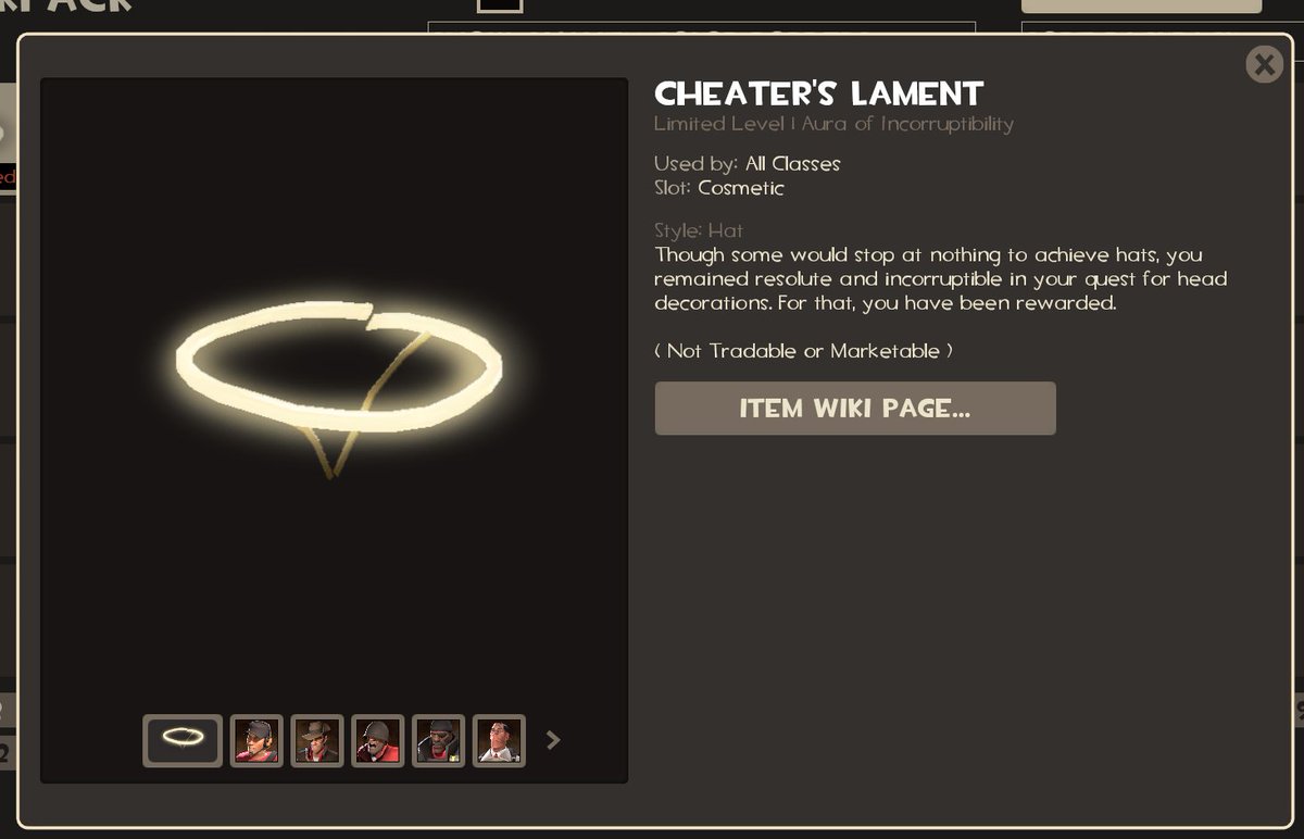 D1STYNCT's tweet photo. Thirteen years ago I earned the Cheater's Lament for not idling to earn drops faster. These days servers are filled with bots and it makes things unplayable. You've fixed it before and we need your help again. Please Valve #savetf2 https://t.co/Cl9zyFcYfV