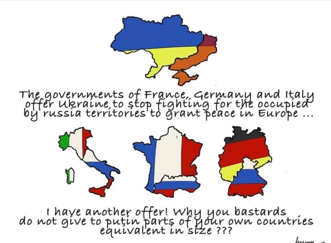 Ukrostap's tweet photo. #WARINUKRAINE #RussiaUkraineWar #Germany #Italy #France #Ukraine️ 
Yep. https://t.co/nh4sfAD6L5