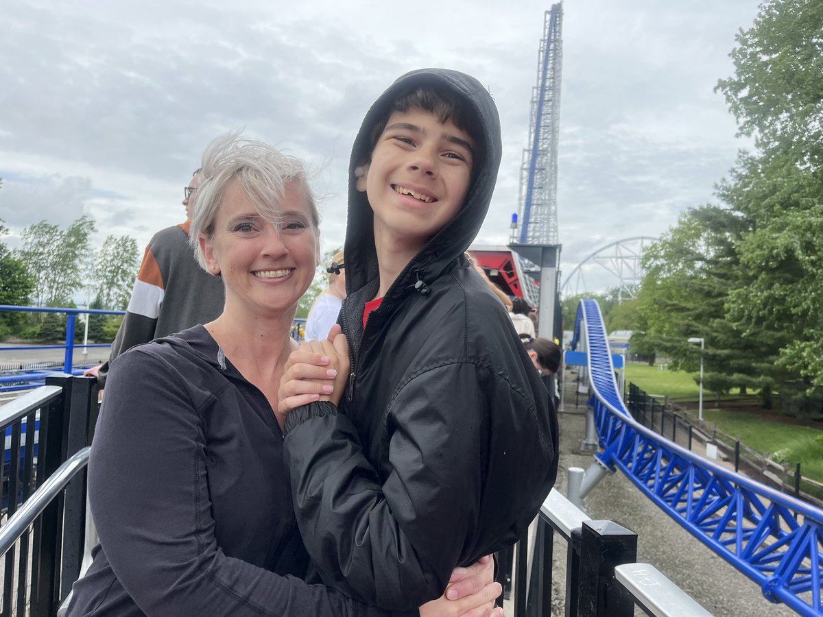 Steve Wood!! On a roller coaster!! THANK YOU for joining our class today for fun and friendship! #lifeskills #bluedevils #hardwork #classof2022 🎢 <a href="/tcstweets1/">Tallmadge City Schools</a> <a href="/tcs_swood/">Steve Wood</a>