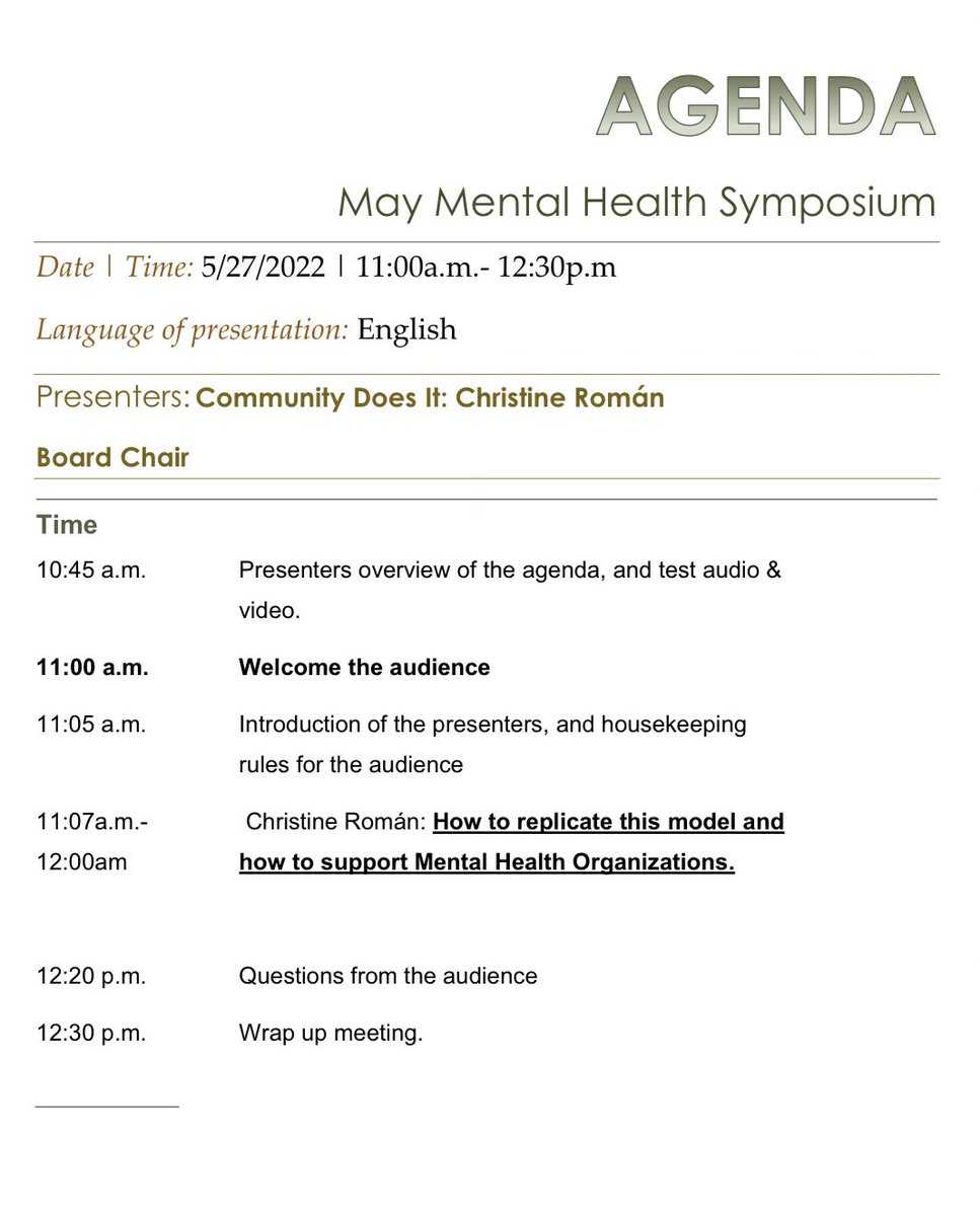 Join us Friday, May 27 for a virtual symposium in Spanish on mental health. At 11am our very own Christine Roman will speak about strategies to care for our mental health. See you there!
#mentalhealthawarenessmonth #mentalhealth #communityorganizing
