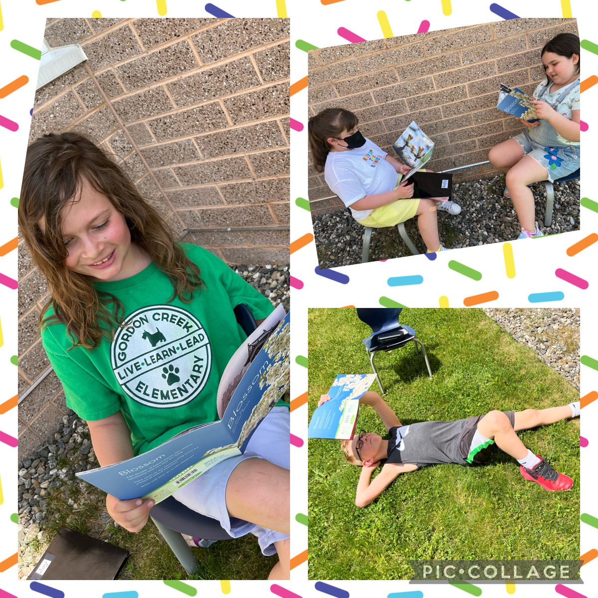 What better than reading? Reading outside on a beautiful day!