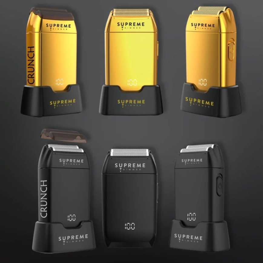 SupremeTrimmer's tweet photo. You know we only provide you with best quality products, Our newest foil shaver will soon be available. Crunch by Supreme Trimmer🔥

#supremetrimmer #barber #barberLife #menshair #freshfade #beardcare #barbertools #barbernation #barbers #manscaping #barbershop #labarber https://t.co/aZ1QKrydFV