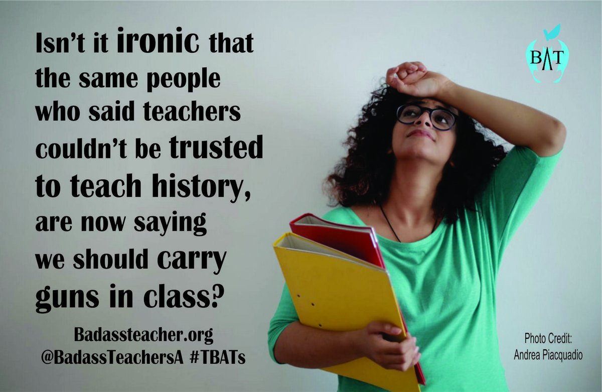 This is how you know their reasoning has nothing to do with "reason." It's just shameless political posturing. #TBATs #EndGunViolence #StopNRA #RespectTeachers .<a href="/Nodakbats/">NoDakBats</a> .<a href="/SoDakotaBATs/">SouthDakotaBATs</a> .<a href="/WyomingBATs/">WyomingBATs</a> .<a href="/IdahoBATs/">IdahoBATs</a> .<a href="/kansasbats/">Kansas BATs</a> .<a href="/NebraskaBATs/">NebraskaBATs</a>