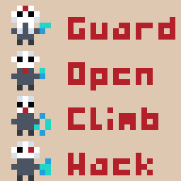 lupercaliana's tweet photo. My 8x8 #HeistCrew for @Pixel_Dailies #pixel_dailies #pixelart #pixel #pixelartist #aseprite https://t.co/h5MMSv9Qad