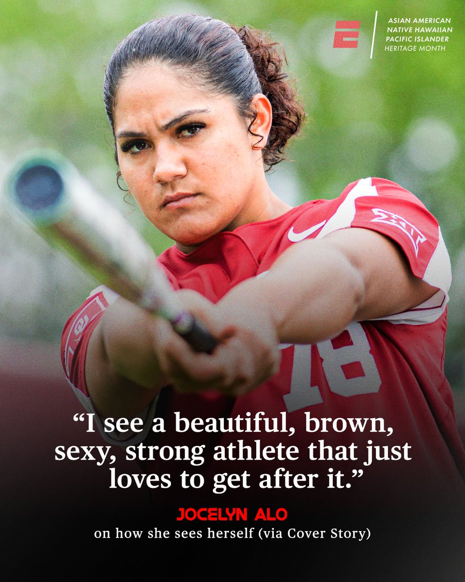 espnW (@espnw) on Twitter photo Oklahomaβs Jocelyn Alo is the best home run hitter in NCAA softball history.
Sheβs also a proud Hawaiian woman, she told <a href="/TheHallieG/">Hallie Grossman</a> in the latest issue of Cover Story βοΈ es.pn/3Go5kqM Oklahomaβs Jocelyn Alo is the best home run hitter in NCAA softball history.
Sheβs also a proud Hawaiian woman, she told <a href="/TheHallieG/">Hallie Grossman</a> in the latest issue of Cover Story βοΈ es.pn/3Go5kqM
