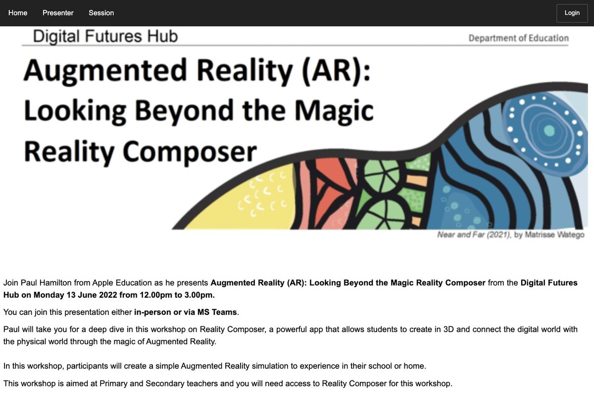 PaulHamilton8's tweet photo. Hey @QLDEducation teachers. I will be running 2 x AR sessions for T's. Details below. You can attend live on the beautiful Sunshine Coast! or remotely. Hands-on. See you there: @aroniPad @Usingtechbetter @AppleEDU Register: https://t.co/gZfGS4ipIx or https://t.co/QbmNbhryGg https://t.co/8YkO69XKA4
