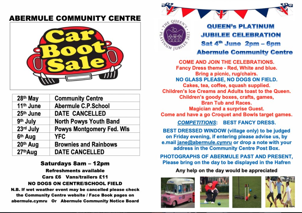 Car Boot Update &amp; Jubiliee Celebration