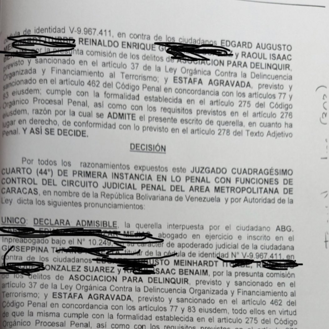 Emilio_Guzman's tweet photo. Ya en nuestro poder copias fieles emanadas del Tribunal 44 Penal de Caracas, donde constan las solicitudes por FRAUDE AGRAVADO Y ASOCIACION PARA DELINQUIR; revisión de rigor en los Tribunales Civiles y Poder desde El Tigre, Anzoátegui https://t.co/7HUENc9qfC