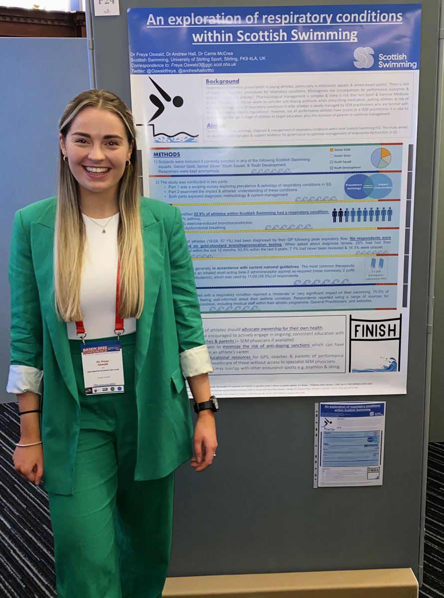 Freya Oswald (@oswaldfreya) on Twitter photo Reflecting on a brilliant first day at the <a href="/basem_uk/">basem_uk</a> conference. I’m presenting my research project on respiratory conditions in Scottish swimmers, supervised by <a href="/drcarriemccrea/">drcarriemccrea</a> & <a href="/andrewhallortho/">Andrew Hall 🦴🔨 ⚽️ 🏉 🩺</a> 🏊🏻 Looking forward to more great discussions with colleagues tomorrow! #basemconf22 Reflecting on a brilliant first day at the <a href="/basem_uk/">basem_uk</a> conference. I’m presenting my research project on respiratory conditions in Scottish swimmers, supervised by <a href="/drcarriemccrea/">drcarriemccrea</a> & <a href="/andrewhallortho/">Andrew Hall 🦴🔨 ⚽️ 🏉 🩺</a> 🏊🏻 Looking forward to more great discussions with colleagues tomorrow! #basemconf22