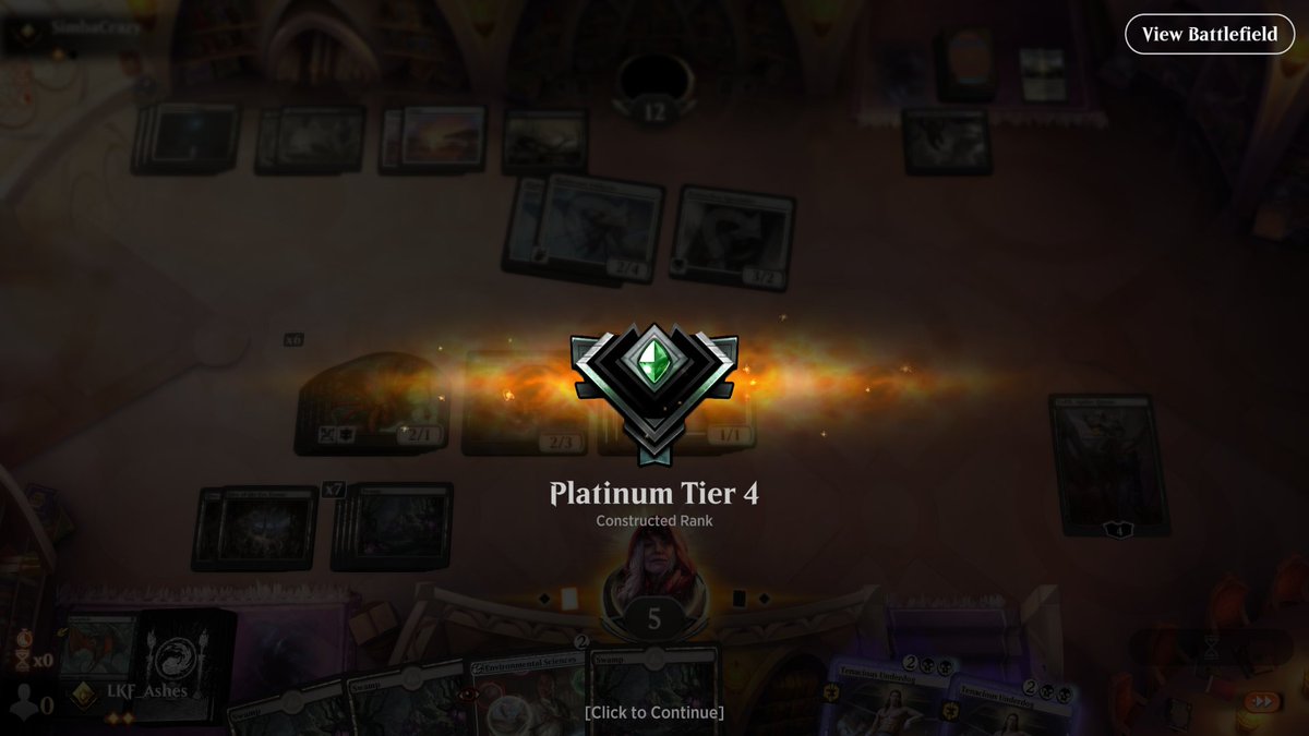 lkf_ashes's tweet image. Blacked my way into Platinum.
#MTGArena #LLoth #MonoBlackIsBackBaby