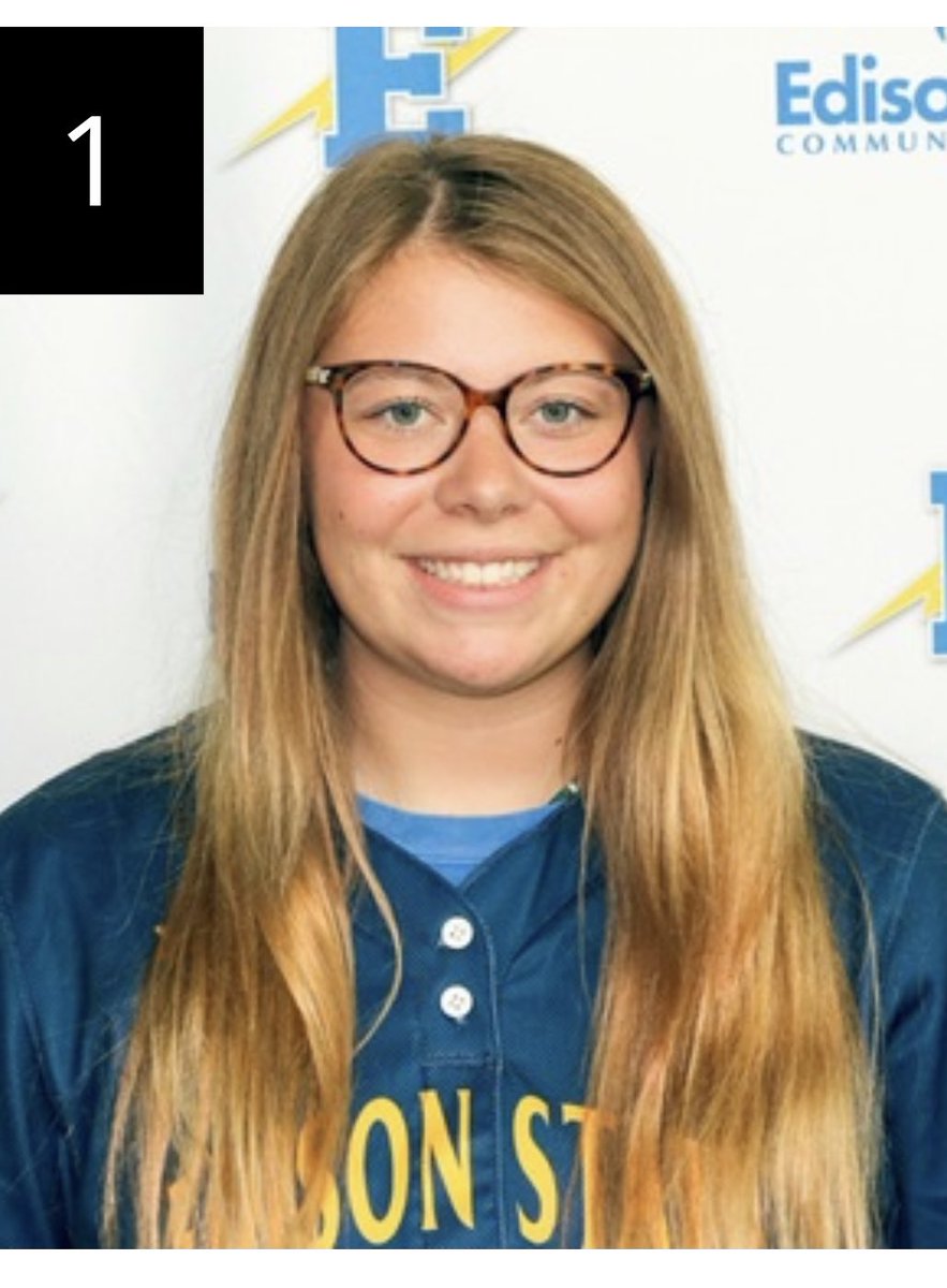 Olivia Place is this year’s Defensive MVP.  .981 Fielding percentage! Great job! ⁦<a href="/ESCC_Chargers/">Edison State Chargers</a>⁩ ⁦@annasoftball1⁩