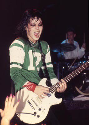 Joan Jett, performing in Norway, 1980s.