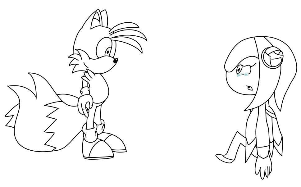 Coloring page - Miles Tails Prower