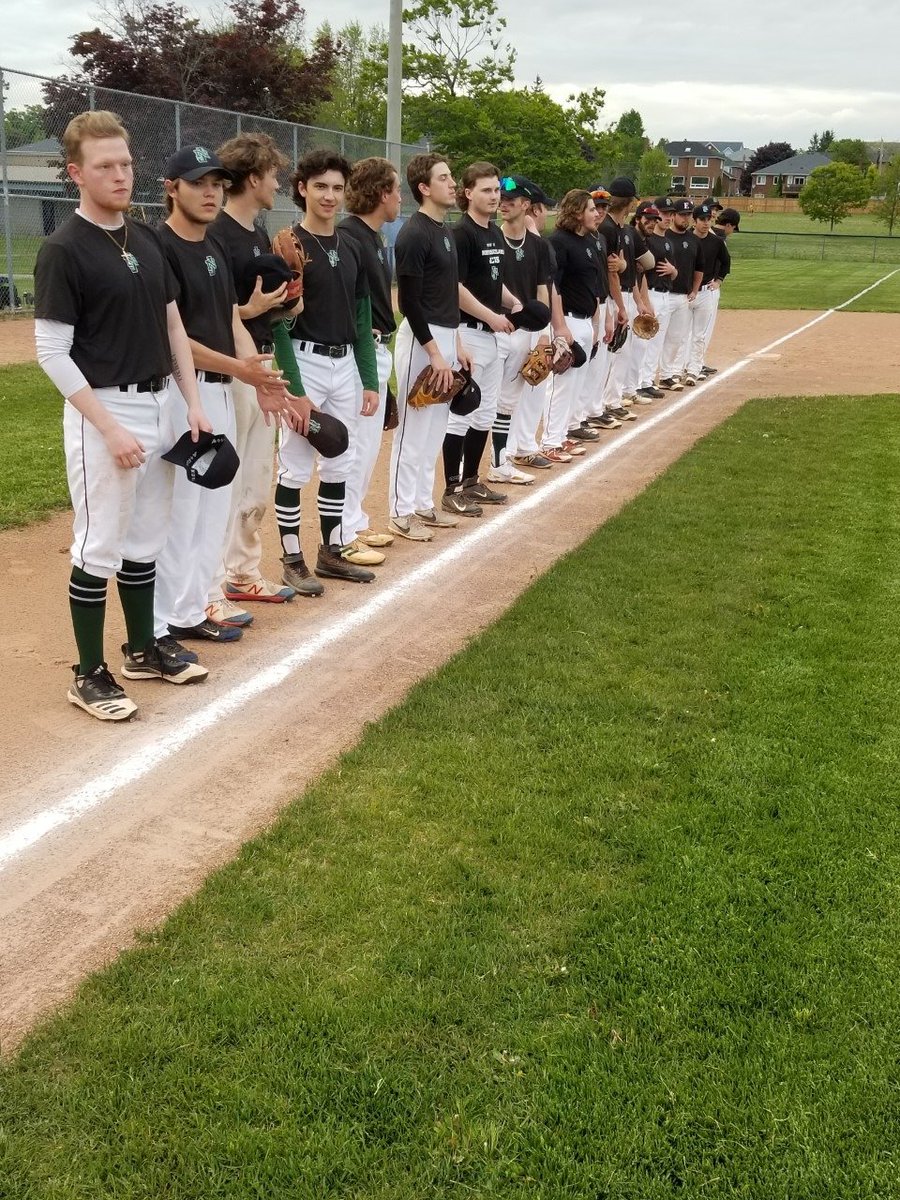 Home opener ... a nice evening at the park ... a good-sized crowd ... the Mayor of Cobourg throws out the ceremonial first pitch ... the rain holds off ... and the 22U Jacks defeat Ajax 6-5 ... 👍