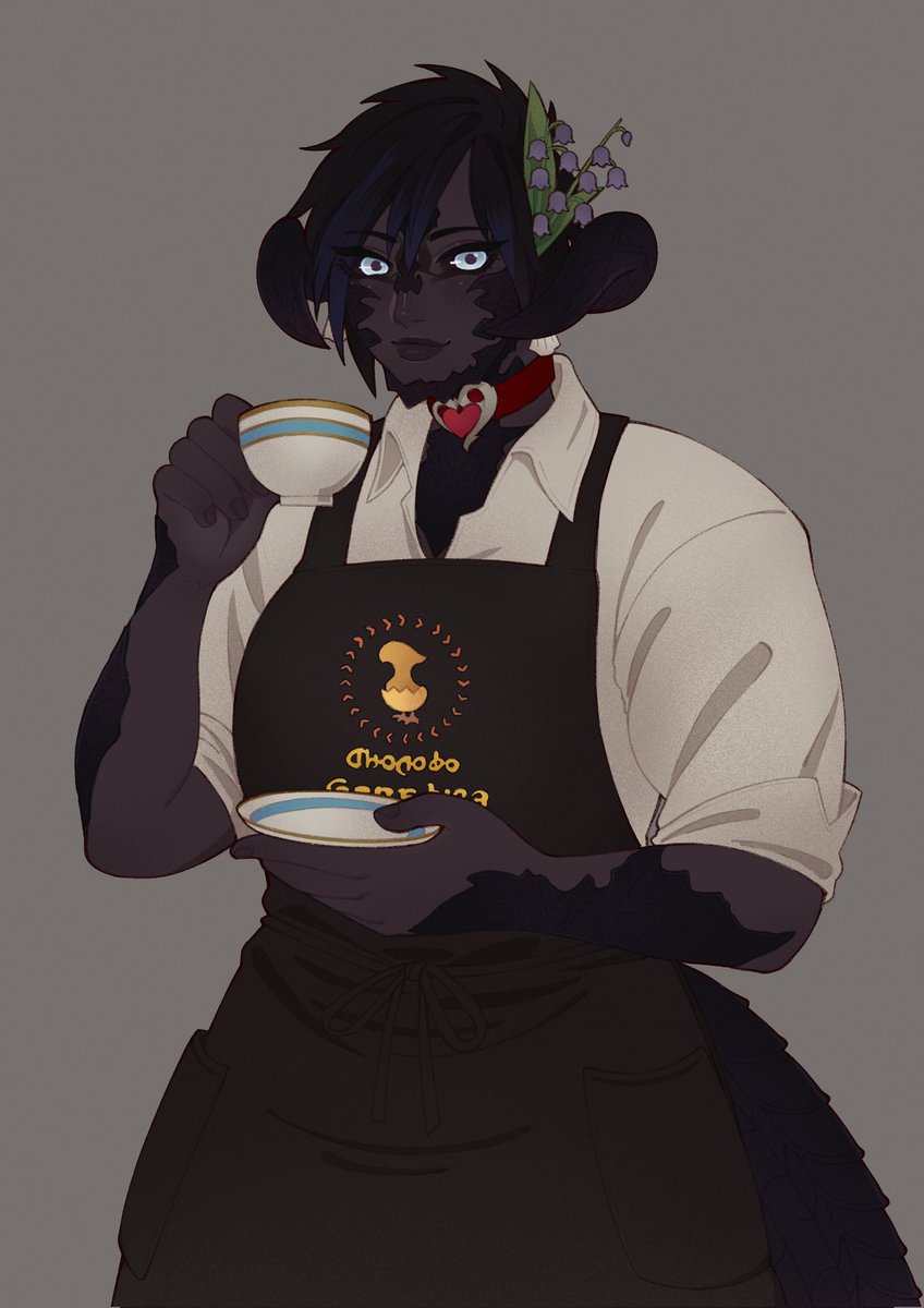 Violinlace's tweet photo. I don't post my WoL very often, but I got a beautiful commission from @/matchaprince and I can't not share it! 🥺 Their art is so nice! 🖤🖤 https://t.co/lim6RIADOc