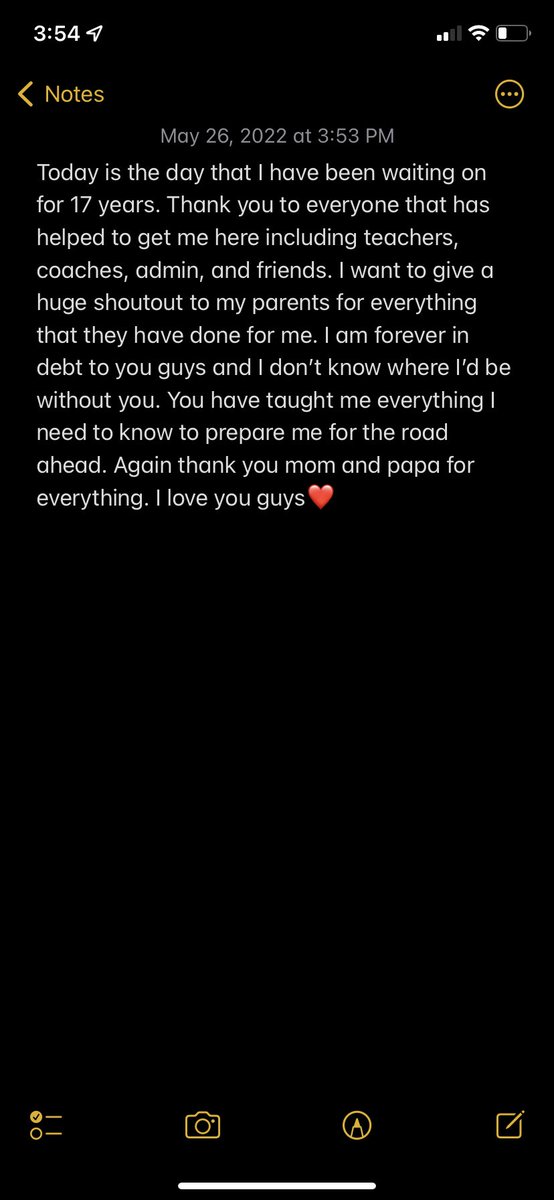 With graduation being today I wanted to say a few words to the most important people in my life.