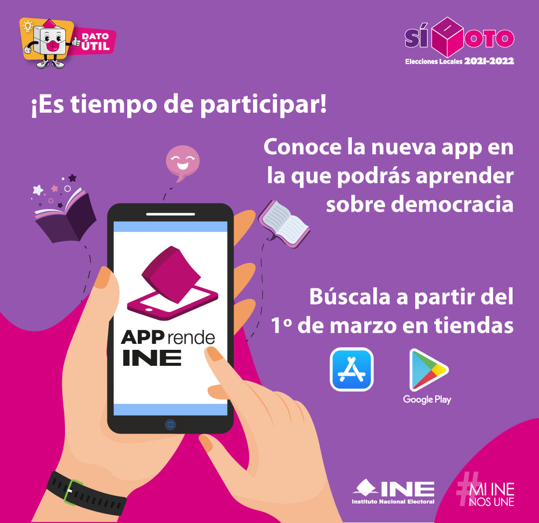 Junta_QR's tweet photo. 😱‼️⏬Descarga desde las tiendas de aplicaciones 🛒

#AppStore y #PlayStore nuestra aplicación #APPrendeINE 📲

👉🏻 https://t.co/2r9GIU7p4i

👉🏻 https://t.co/5tbYhuU4qq

Descubre toda sobre las #Elecciones2022MX y

desarrolla nuevos conocimientos electorales. https://t.co/fI1NmBjhH9