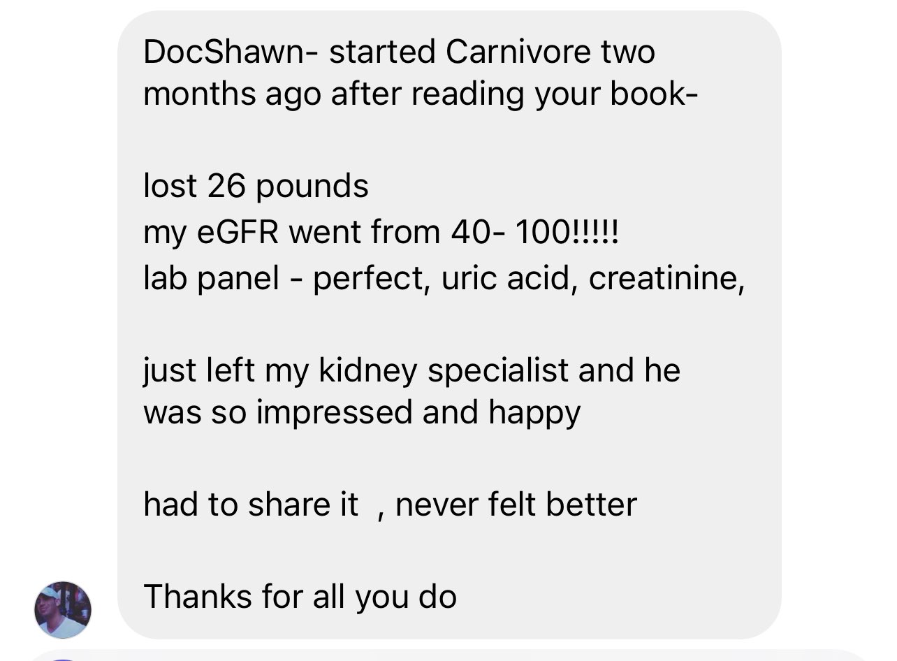 Dr Shawn Baker 🥩 on Twitter "bUT mEAT hUrTz YuR KiDNEys!!! ReEEE https//t.co/7Txj9CmJMk" / Twitter