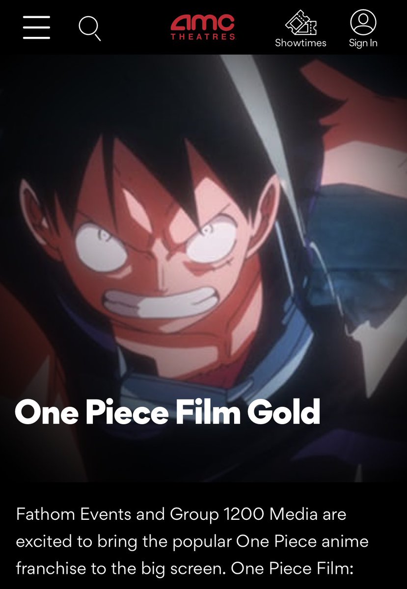 Bandai Namco US on X: #OnePiece Film: Gold lands in U.S. theaters July 24  & 26, celebrating the 5th anniversary of its original U.S. premiere and the  upcoming movie, One Piece Film