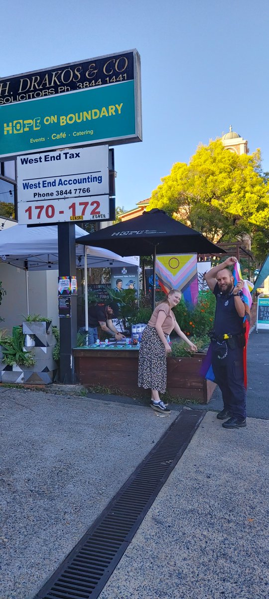 QldPolice's tweet image. If you're around West End today, you can join DFV specialist police, LGBTI Liaison Officers and support services at a pop up community event. All the event details here: mypolice.page.link/BMut #myPolice