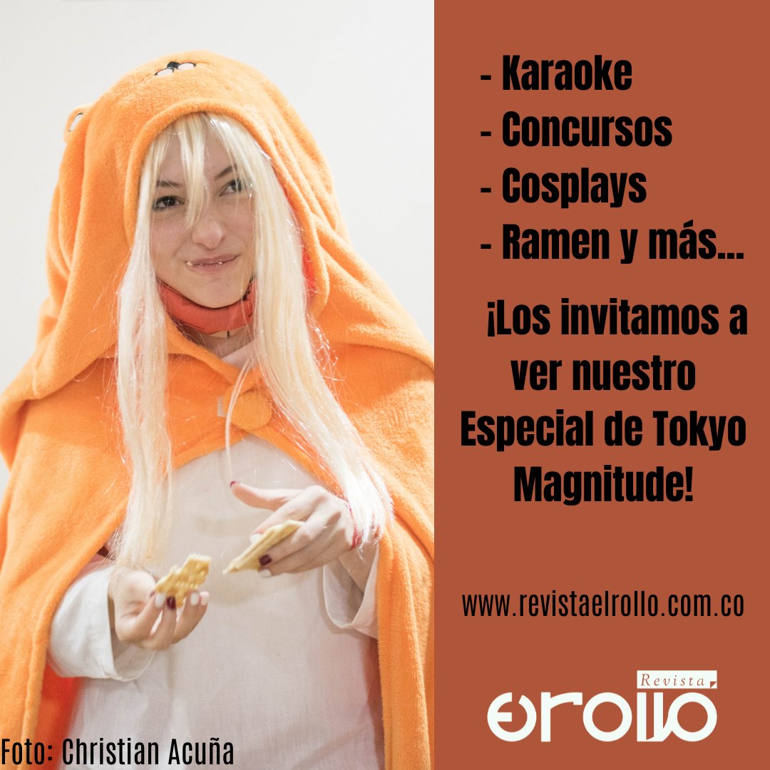 RevistaElRollo's tweet photo. ¡Recuerden dar un vistazo a nuestro portal web para ver un poco de lo vivido en Tokyo Magnitude! Las y los esperamos por allá. @takaracolombia

https://t.co/AU8vwtlYvM

#tokyomagnitude #revistaelrollo #especial #manga #anime #convecion https://t.co/rBQGr38S9W