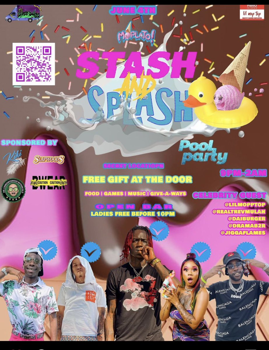Calidelphia_'s tweet photo. @lilmopptop @7st_gab @BudzBwear we lit June 4th tap in for tickets link in bio #poolparty #stashandsplash #moplato #bwearbudz #onestar #summer https://t.co/dT0cye7nO2