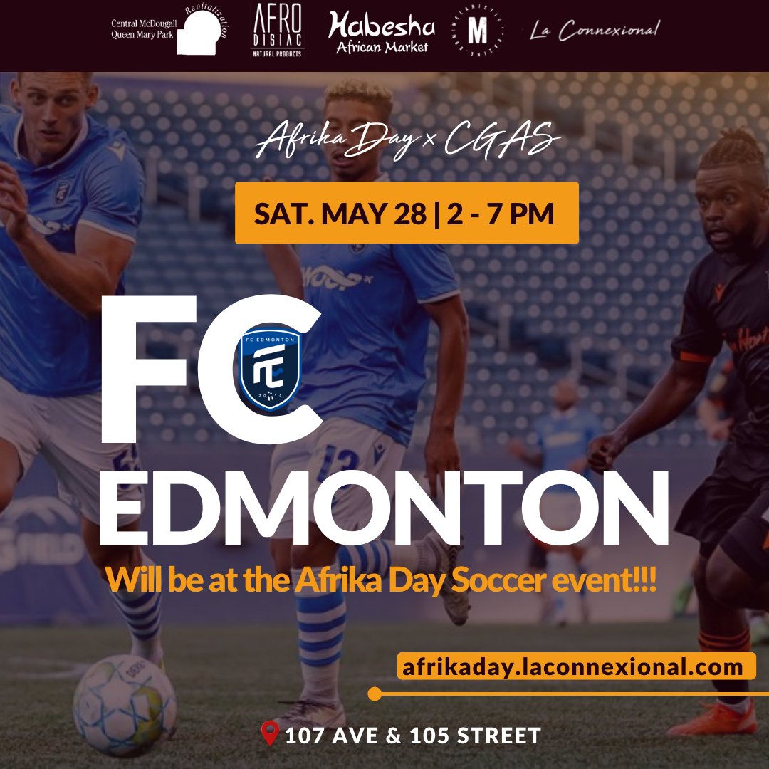 laconnexional's tweet photo. Meet the FC Edmonton team at Afrika Day!

@afrodisiacnaturals, @melanisticmagazine, @habesha_yeg, @cityofedmonton @laconnexional

Click the link in our bio for more info 🚀

#yeg #yegsocial
#yegevents #yegliving
#edmontondowntown #afrikaday #proudafrican #afrika #yegliestyle https://t.co/SDsSp4q8fA