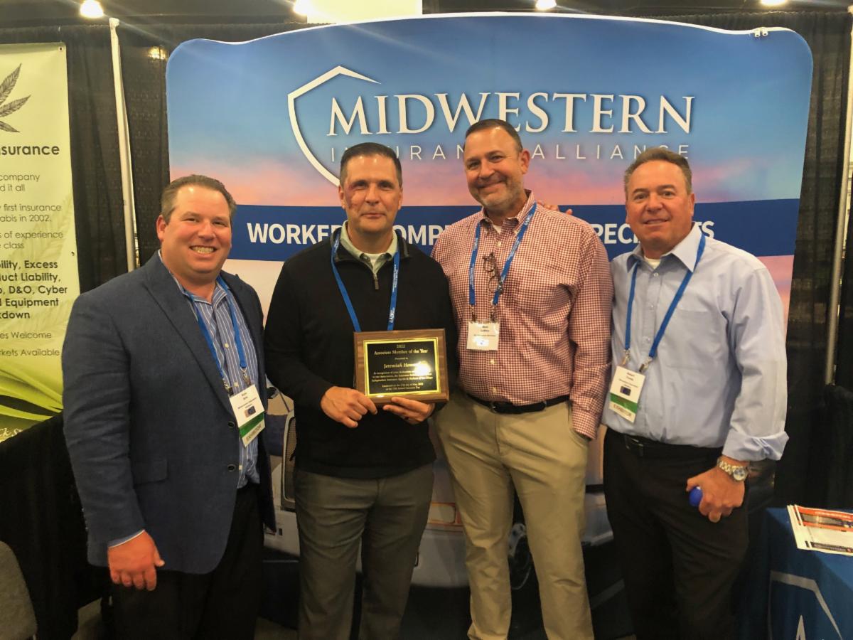 Midwestern Insurance Alliance gives a huge shout-out to Jeremiah Howard.  He won the Associate Member of the Year Award with IIAB SD. He has a huge presence in our industry and we are happy for him.#leaders #transportationindustry #workerscompensation #midwesterninsurancealliance
