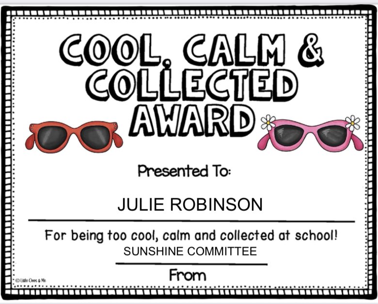 SELjrobinson's tweet photo. Our Sunshine Committee put together superlatives for each staff member, these were so fun! 🕶 @SpotswoodElem https://t.co/9FnHlQNi74