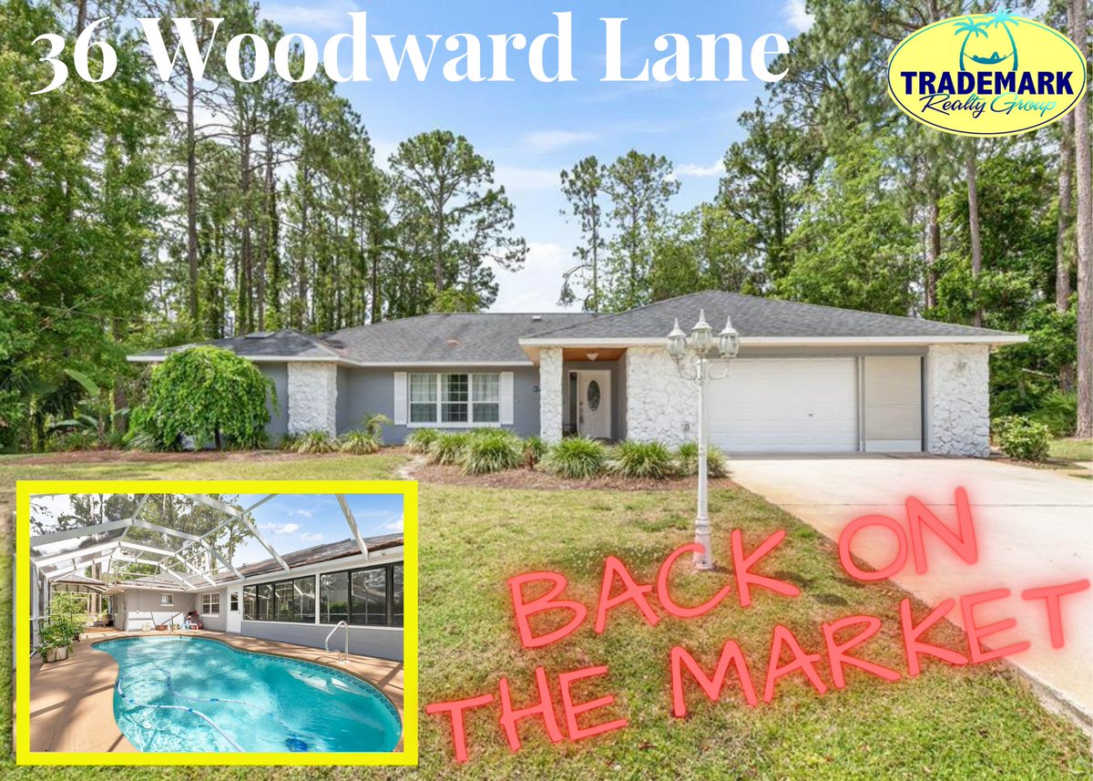 This Beautiful 4 Bedroom Saltwater Pool Home Is ✨BACK ON THE MARKET✨
The Buyers Walked - So Their Loss Could Be Your Gain - 
CALL TO SCHEDULE A SHOWING Before It's Gone Again!

36 Woodward Lane
Call Steve Thomas  - ☎️ 386-503-8171
#trademarkrealtygroupfl #palmcoast  #poolhome