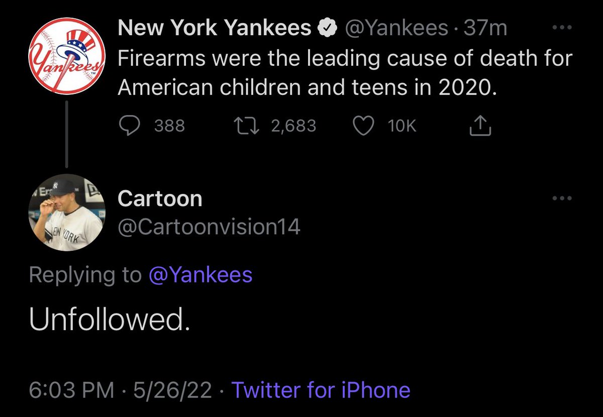 JordanUhl's tweet photo. absolute meltdowns happening in the Yankees replies https://t.co/u4ndqnpY4C