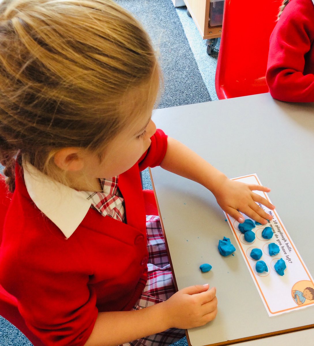 PipersPrePrep's tweet image. #PipersReception were having fun practising their subtraction skills with some squishy play dough number sentences! #PipersPrePrep