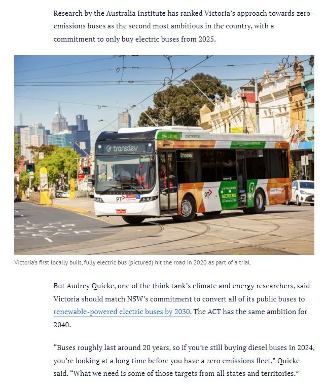 TheAusInstitute's tweet photo. Our report on electric buses is in @smh today with Climate &amp; Energy Researcher @audreyquicke! 

Here's the link: https://t.co/Sj4EFEIdIa #auspol https://t.co/hZWVWUzQQJ
