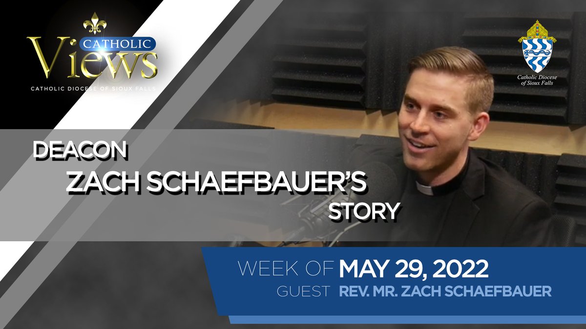 SFDiocese's tweet photo. Deacon (soon to be father) Zach Schaefbauer stops by the Catholic Views studio to tell us how he got the call to the priesthood and how being an altar server had a huge influence on that decision.

https://t.co/7itWScAu4Q

#sfdiocese #catholicviews #catholicradio #catholicpodcast https://t.co/suN6WVeK04