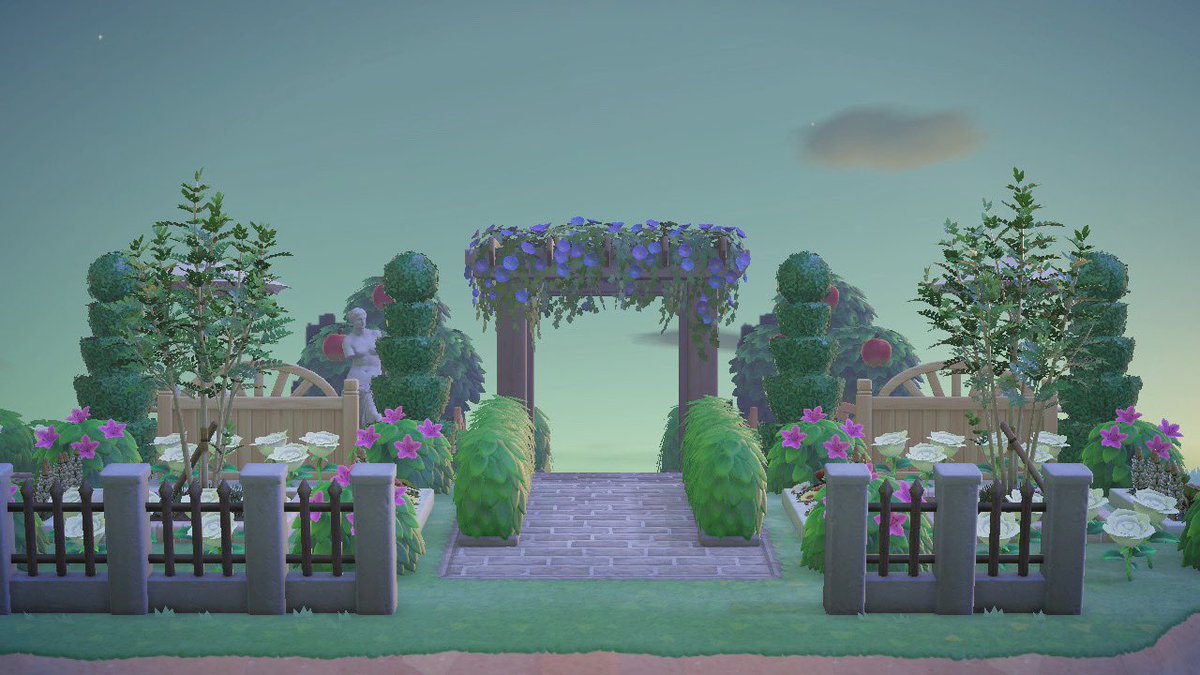 sydsacnh's tweet photo. A little garden at sunrise 🌱 #acnh https://t.co/hX5GaZzVV5