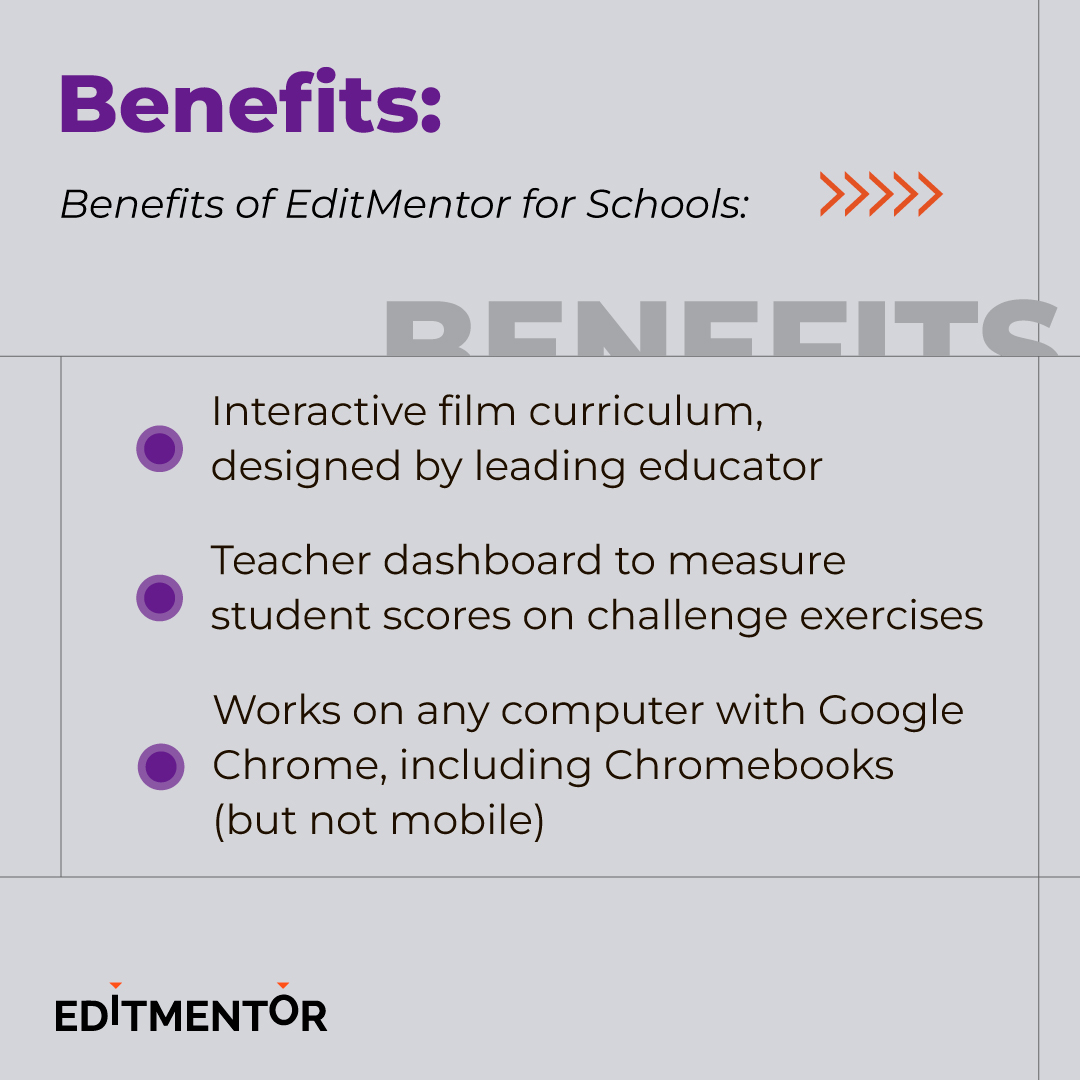 EditMentor's tweet photo. How can a teacher with 30 unique students per class, 4X times a day, possibly check that each one gained knowledge in a video editing class?
Try EditMentor today and elevate your teaching process! ๐ https://t.co/NBMvzcvfnF
#video #videoeditingskills #videoediting #EditMentor https://t.co/Ycxyf7lmqj