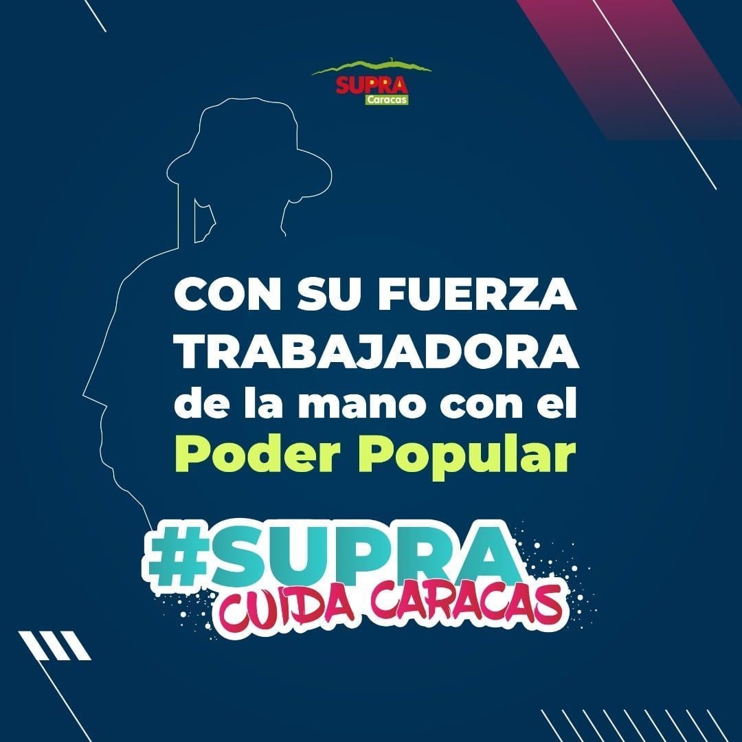 🧹🧤#SupraCuidaCaracas Nuestra fuerza obrera trabaja articuladamente con las organizaciones populares, en aras de responder oportuna y eficientemente, a las necesidades particulares de cada comunidad.