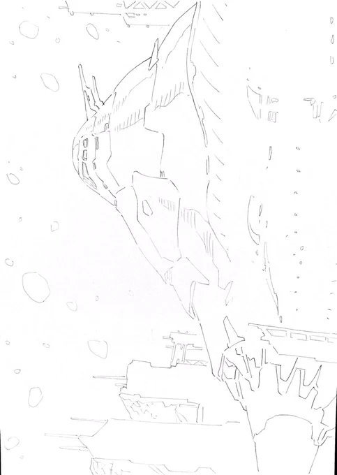 ビグ・ザムポスターの下絵w 