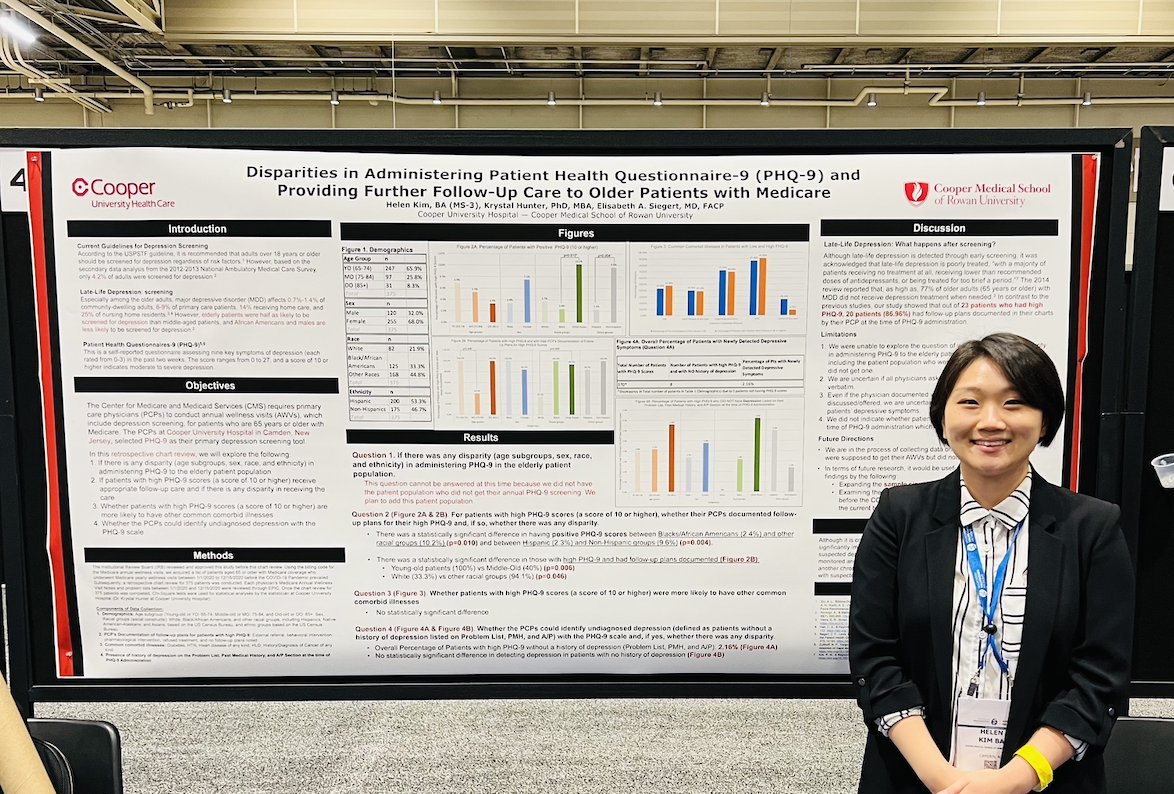 Helen_W_Kim_MD's tweet photo. It was such an honor to present my work at #APAAM22 #Geriatrics #Geripsych. Learned so much and was truly inspired by everyone! Special thanks to #CMSRU #Cooper https://t.co/fjekRRPev3
