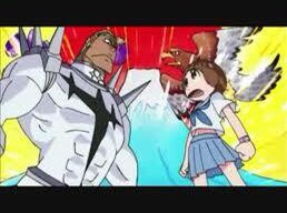 KocchanWith's tweet photo. @johncelineamber まぐちゃん、おはよ！

キルラキルだった笑

白髪の人じゃなくて、白い服のマッチ���だったはーと https://t.co/RQPpLl843l