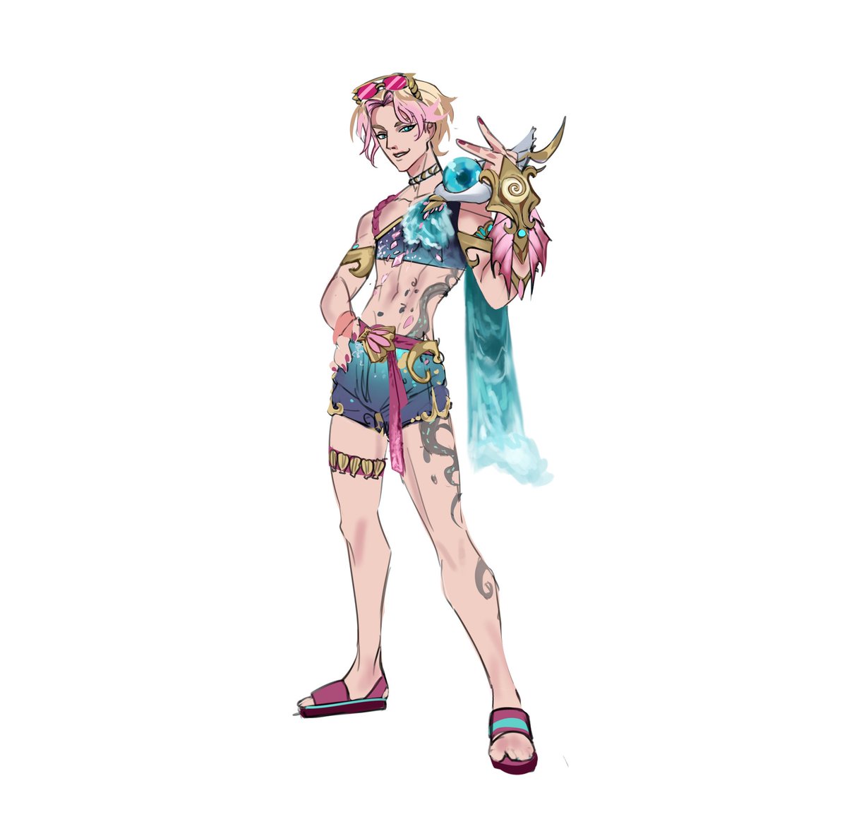 gwinshin's tweet photo. Ocean Song Ezreal 🌊🐚

Nami next:') 

#ArtofLegends https://t.co/G6RQN25gjE