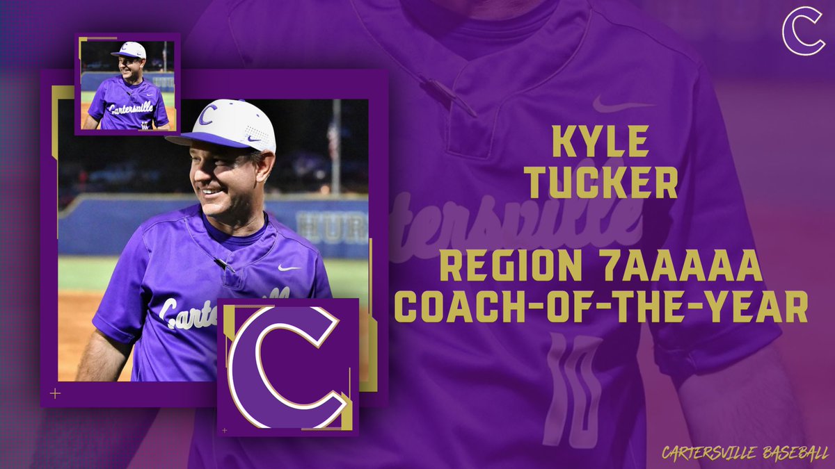 CHSHurricaneBSB's tweet photo. Congratulations Coach Kyle Tucker! Region 7AAAAA Coach-of-the-Year. https://t.co/aKKiSpyPBx