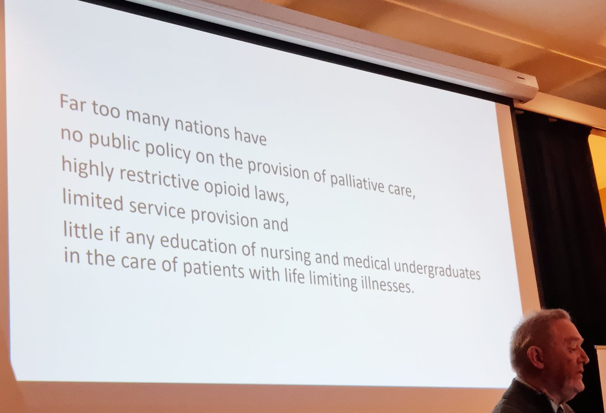 Some food for thought during #NPCW2022 from Dr Frank Brennan:

#Palliativecare is a #Humanright yet globally many nations do not have the resources, education, workforce and more to provide adequate palliative care 

#Healthinequity #HealthForAll  #death #dying