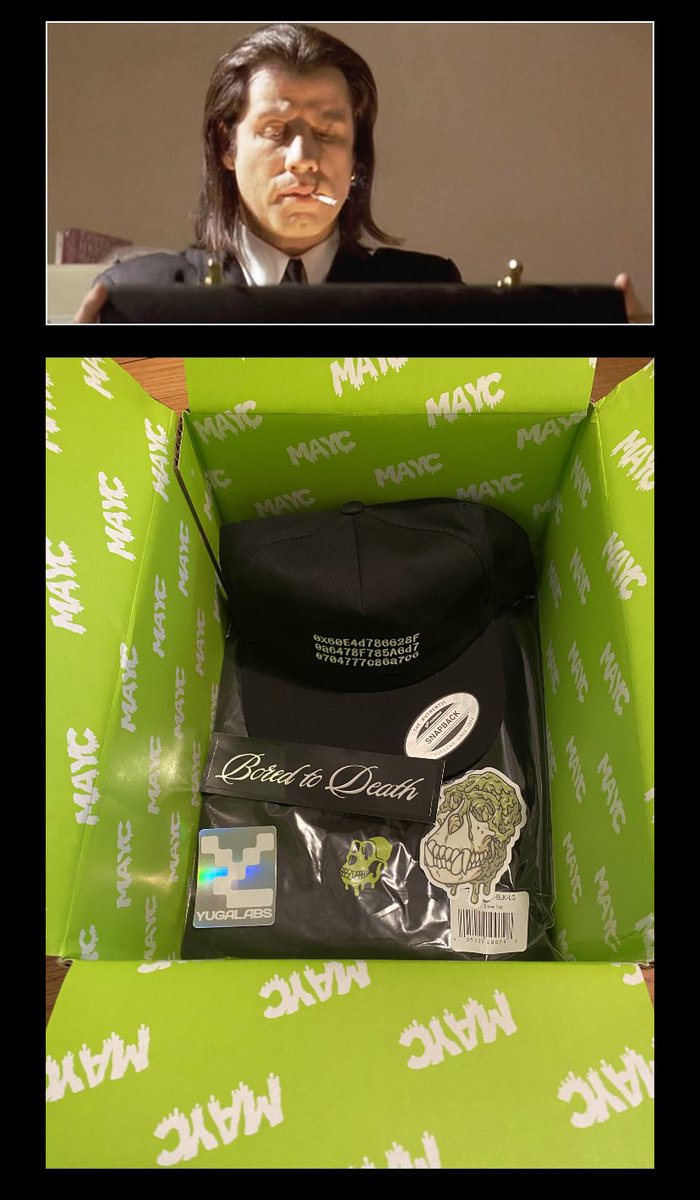 A beautiful package from <a href="/BoredApeYC/">Bored Ape Yacht Club 🍌</a> arrived today