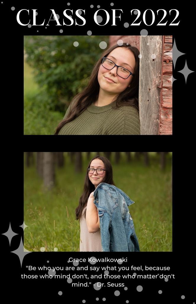 GACSchools's tweet photo. GAC Senior Spotlight 2022 
Congratulations to our seniors Grace Kowalkowski &amp; Boone Larison! We are grateful for the time we shared &amp; all the amazing things you have accomplished. You are bound for greatness. 
Please, check in all this week to celebrate our fantastic seniors. https://t.co/WVdU1PHWLL