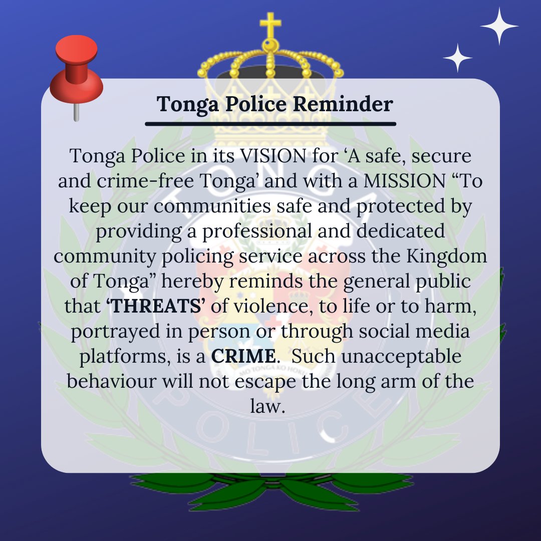 Tonga Police tweet media
