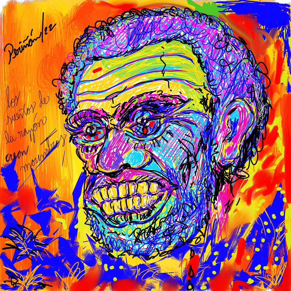 APerignan's tweet photo. Los sueños de la razón crean hombres….#art #ArtistOnTwitter #arte https://t.co/Uw874i1lwX
